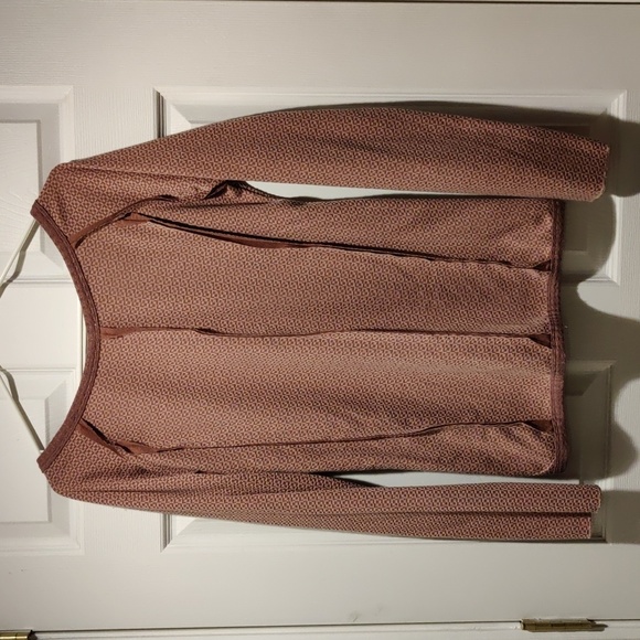 POL button down top in mauve and a dusty wine color. - Picture 6 of 6